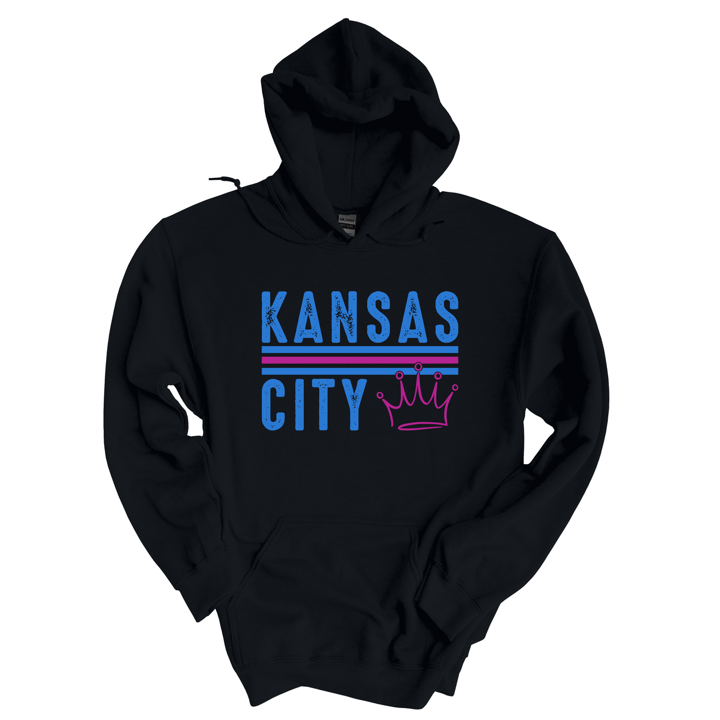 Kansas City with Crown on Black