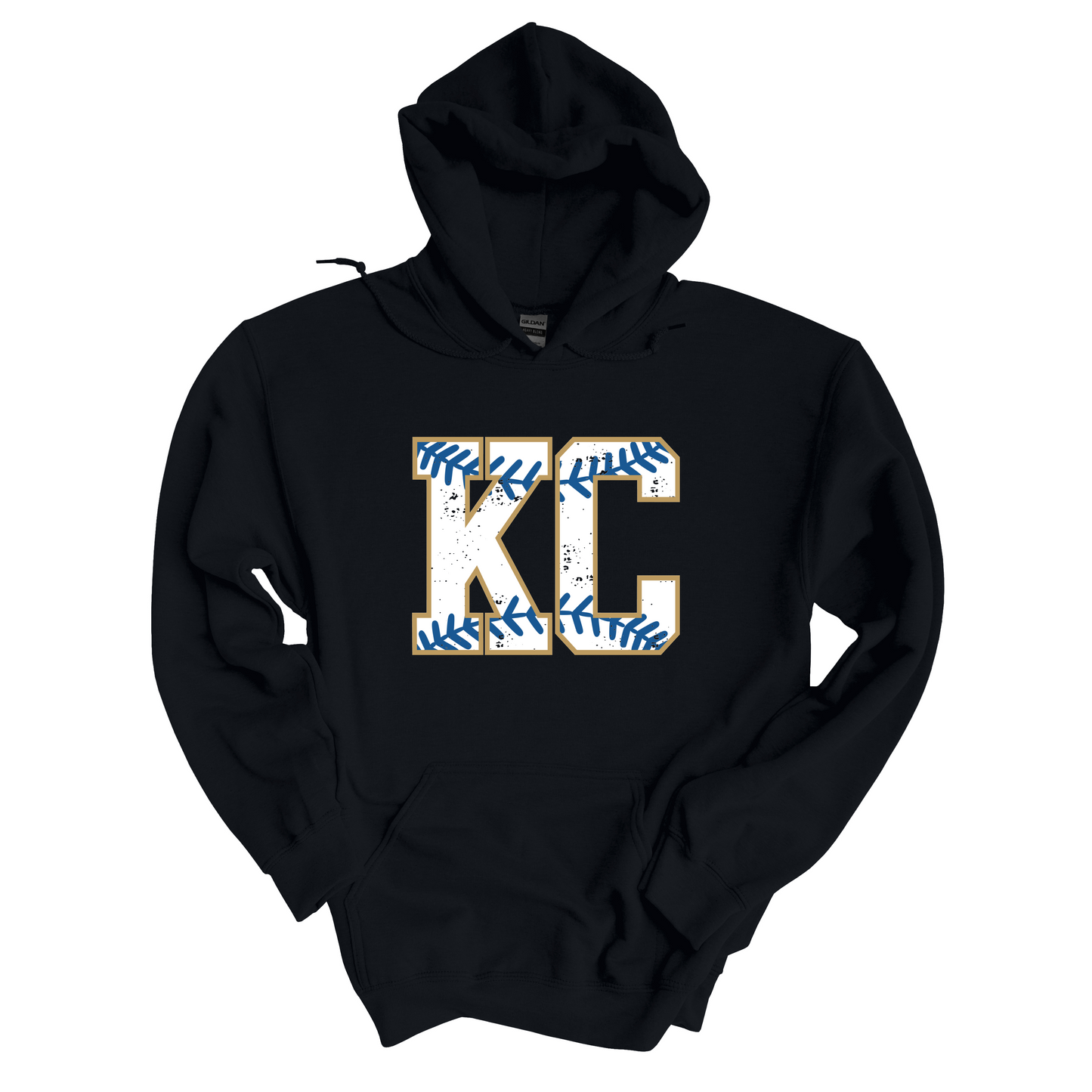 KC baseball font on black