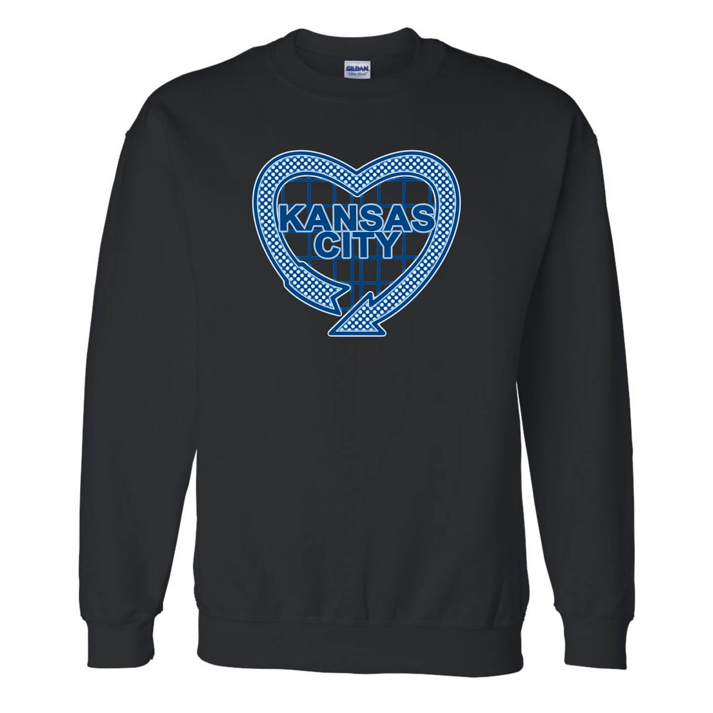 blue heart on black crewneck sweatshirt.png