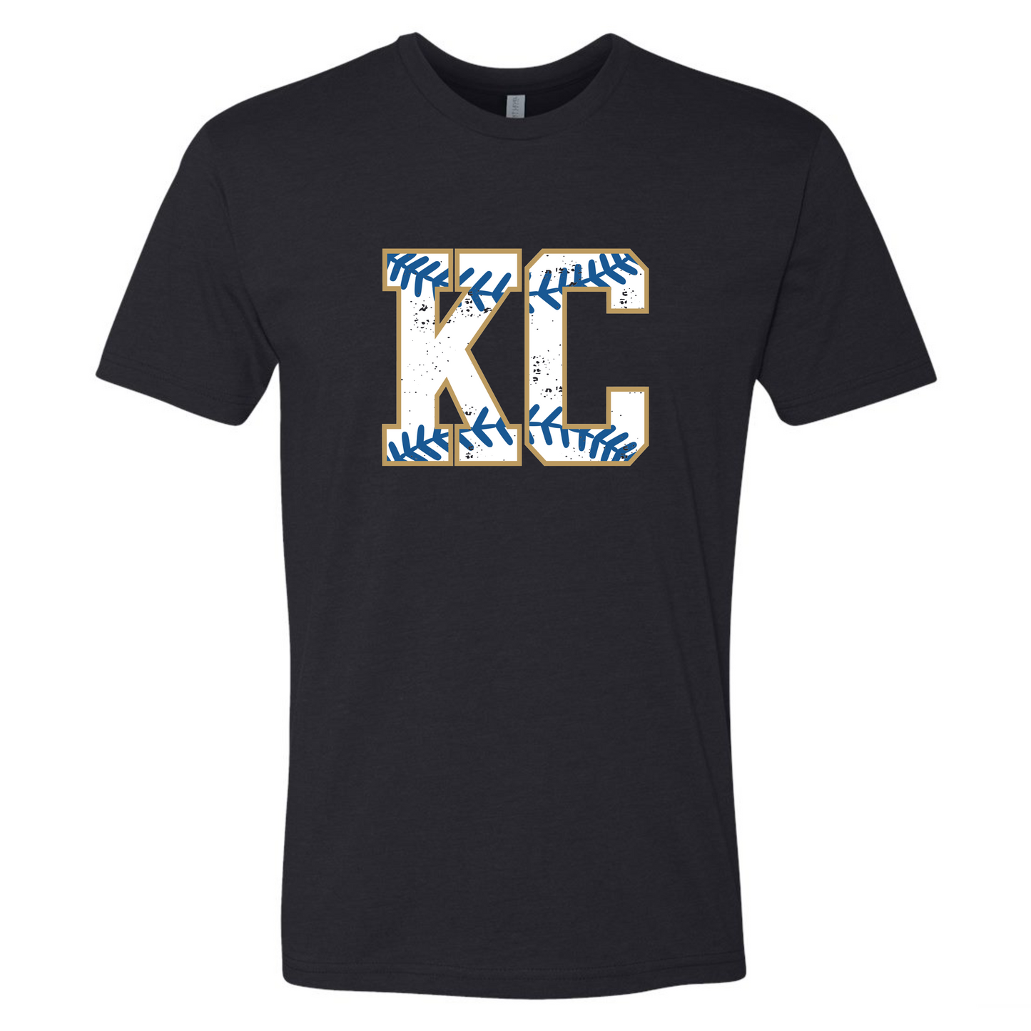 KC baseball font on black