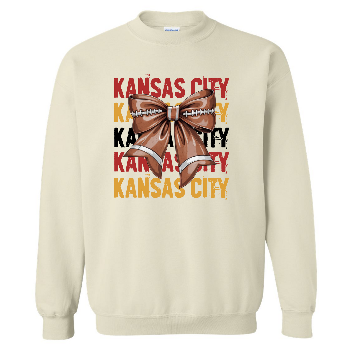Adult Kansas City Football Bow on Sand