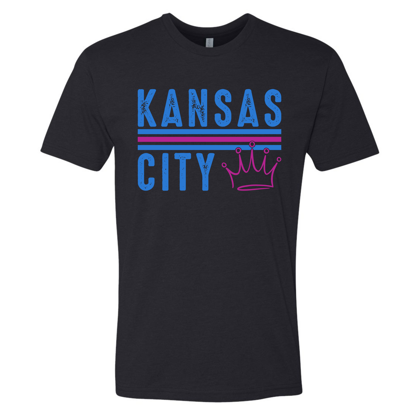 Kansas City with Crown on Black