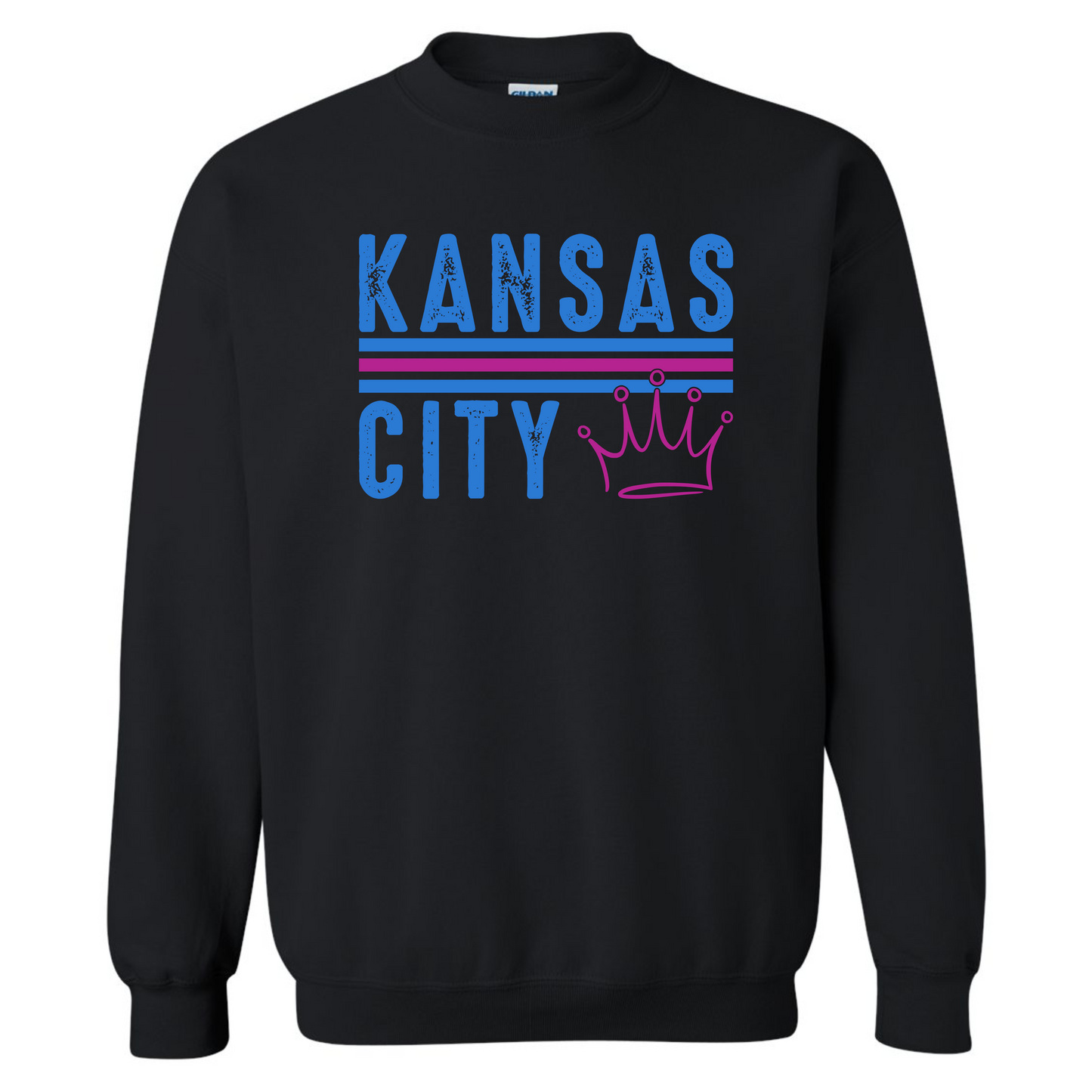 Kansas City with Crown on Black