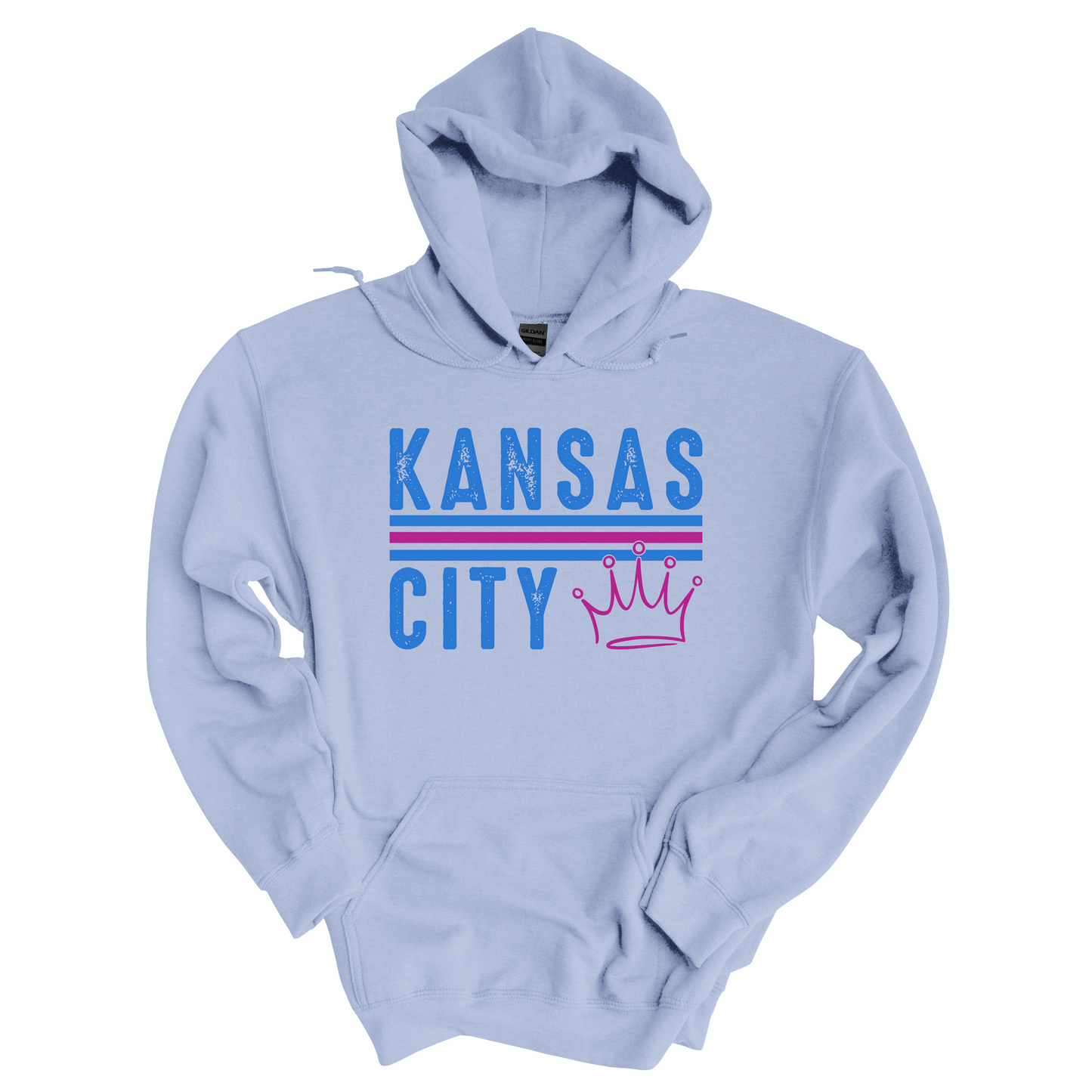 Kansas City with Crown on Light Blue