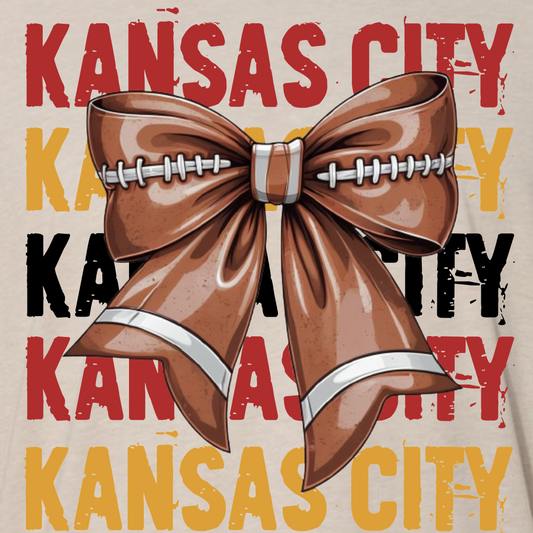 Adult Kansas City Football Bow on Sand