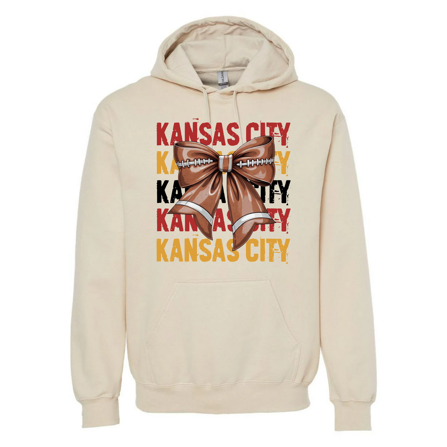 Adult Kansas City Football Bow on Sand