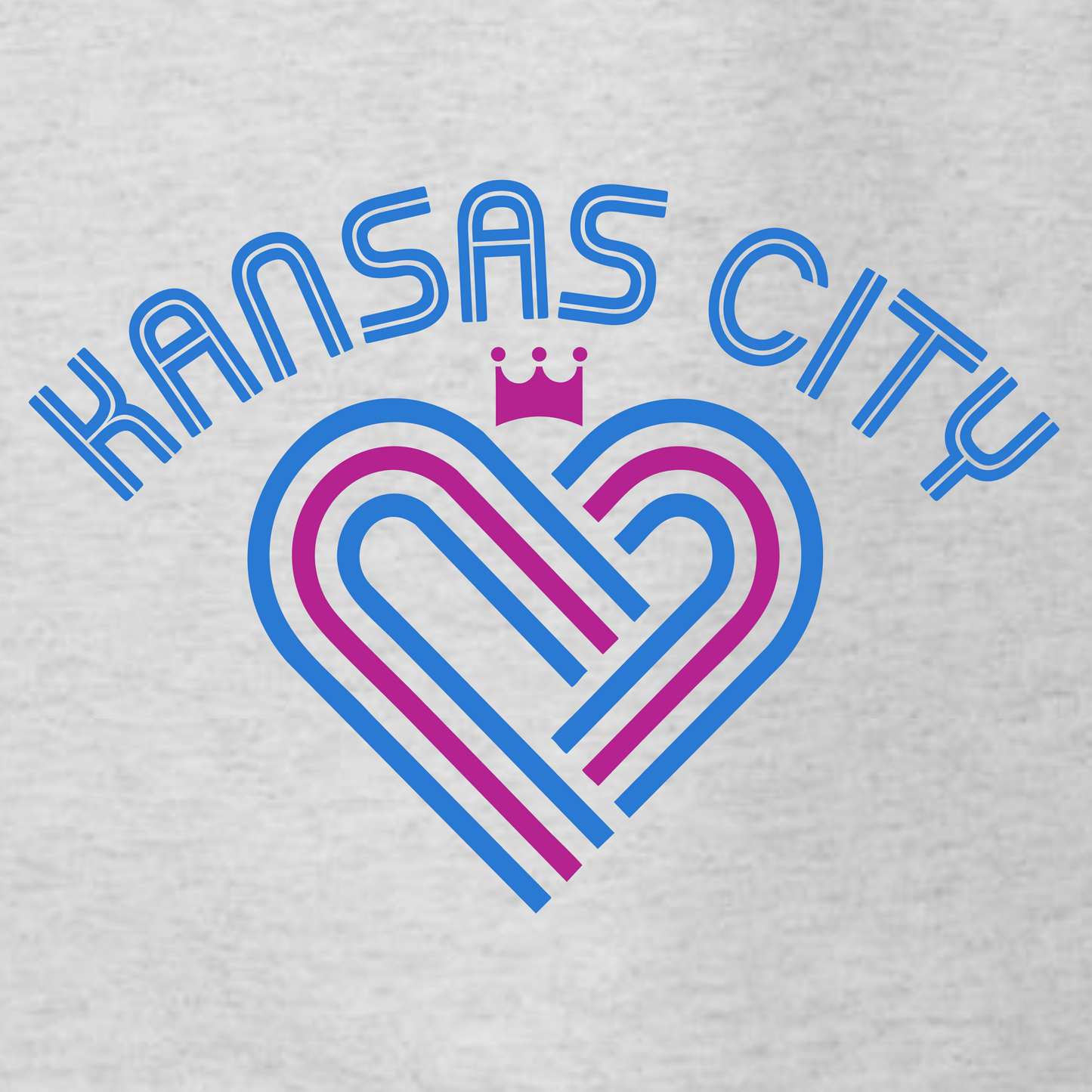 KC Heart on Ash Gray