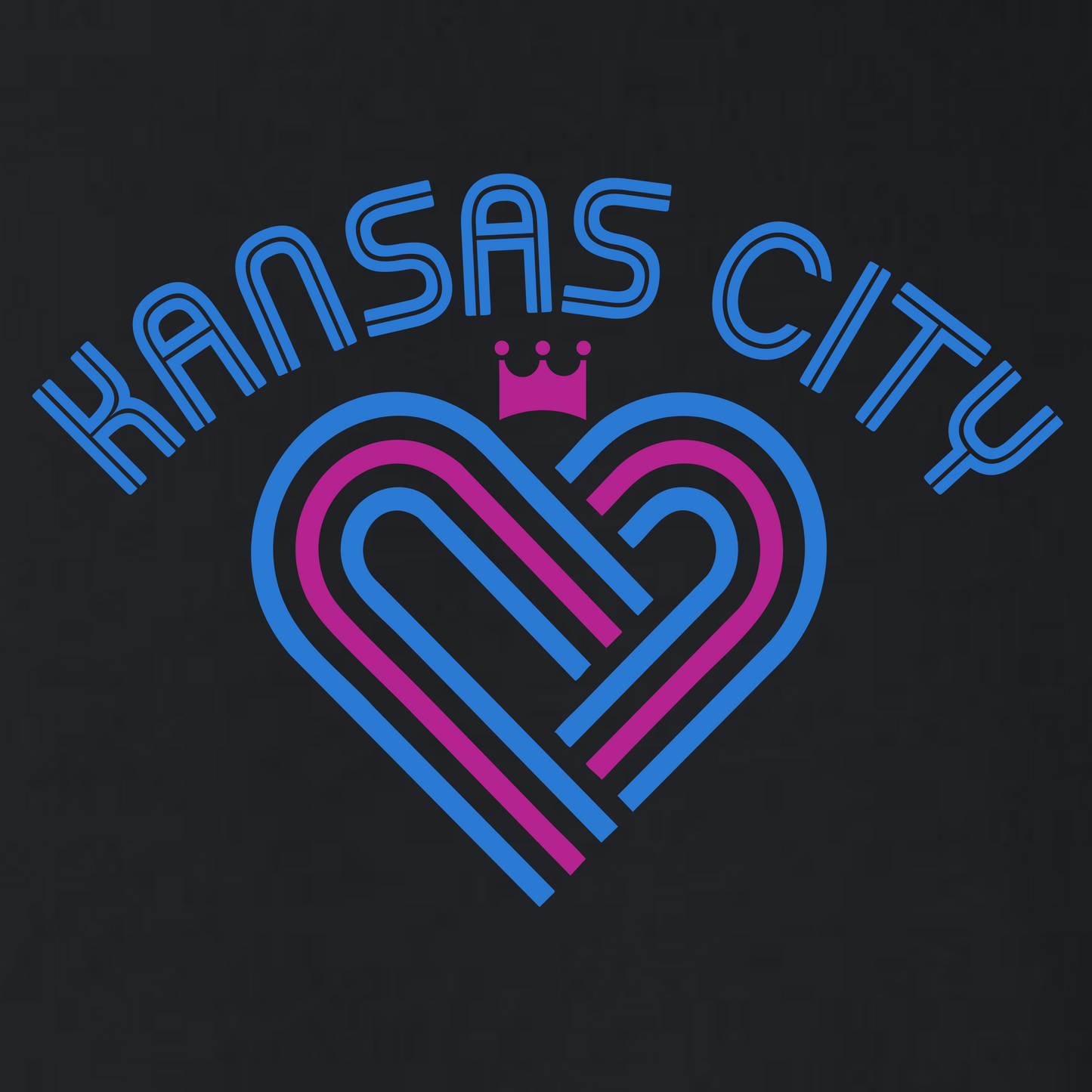KC Heart on Black