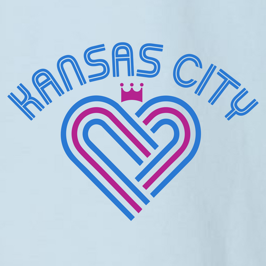 KC Heart on Light Blue