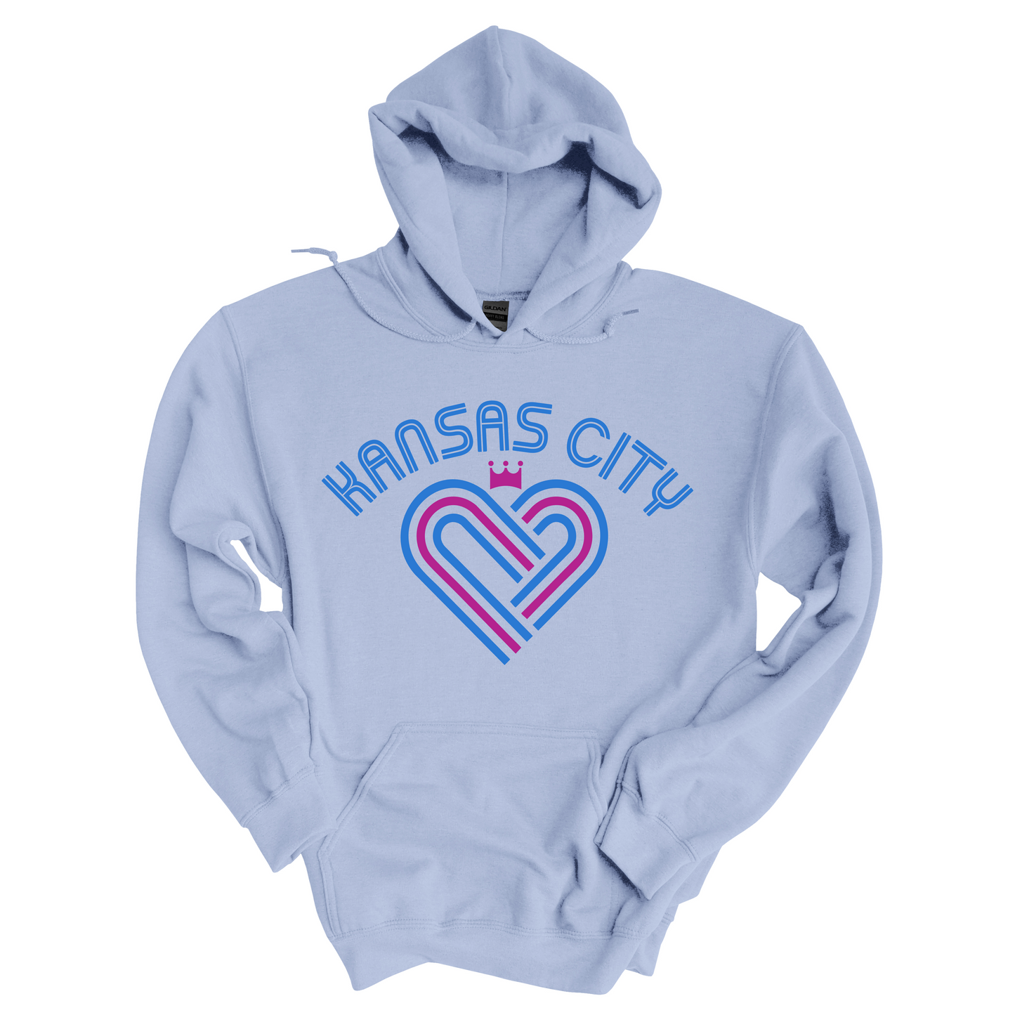 KC Heart on Light Blue