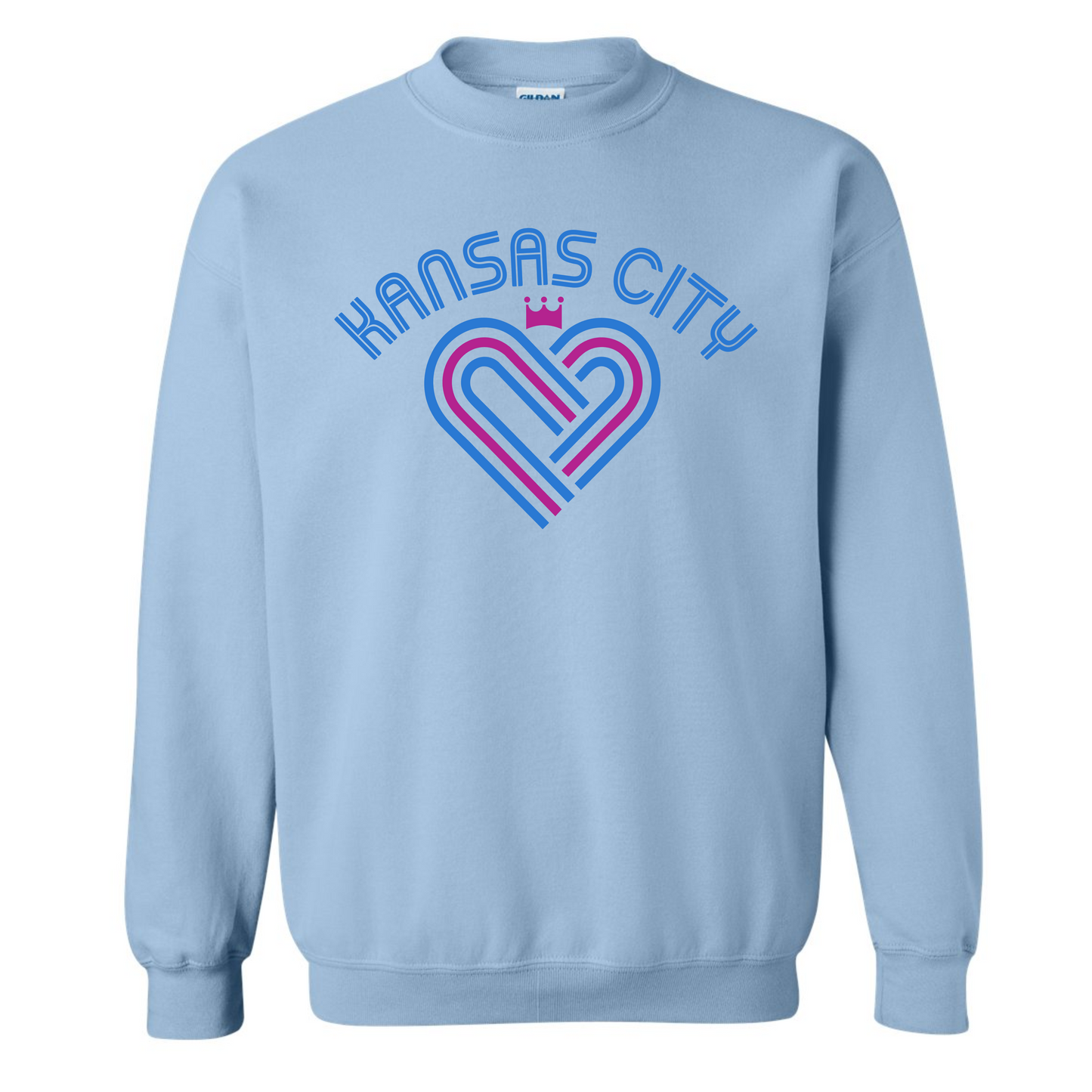 KC Heart on Light Blue