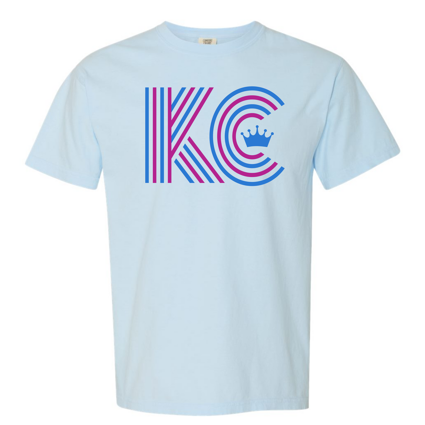 KC Stripes on light blue