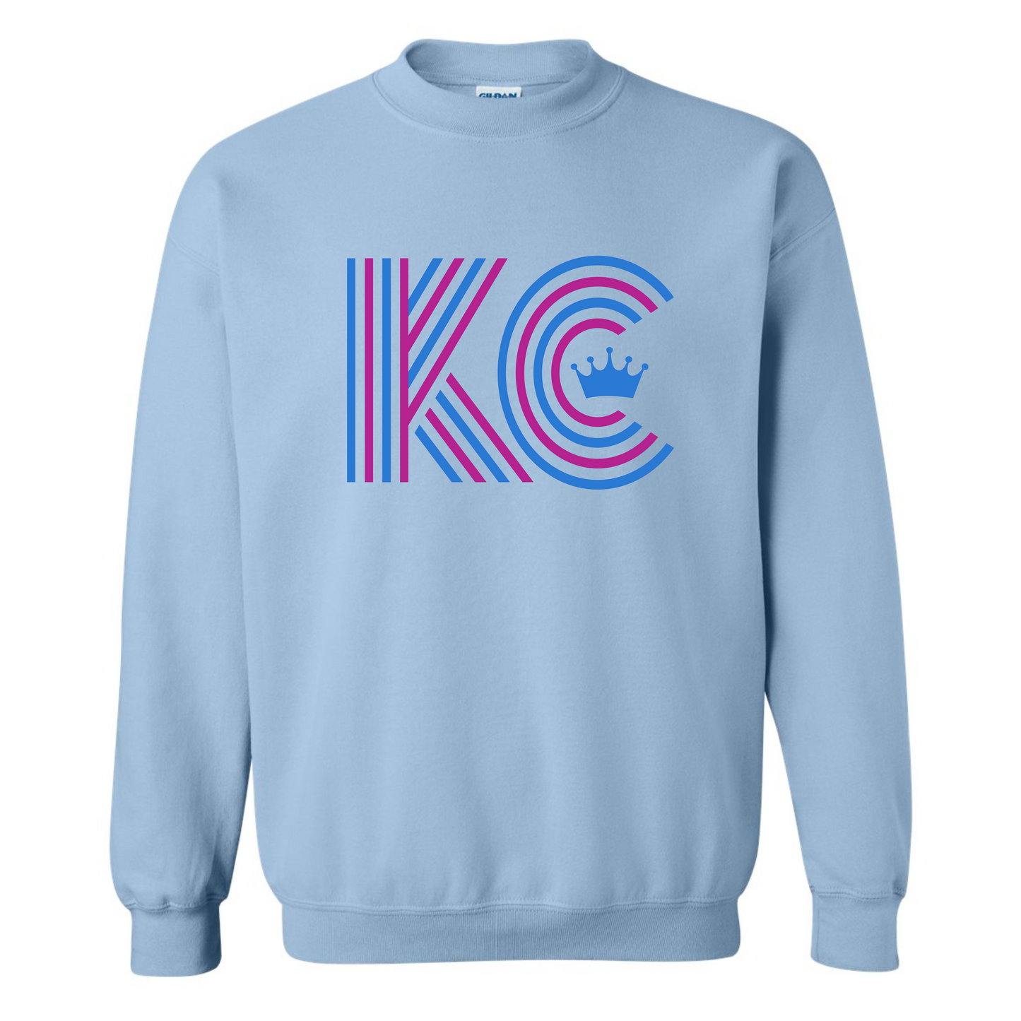 KC Stripes on light blue