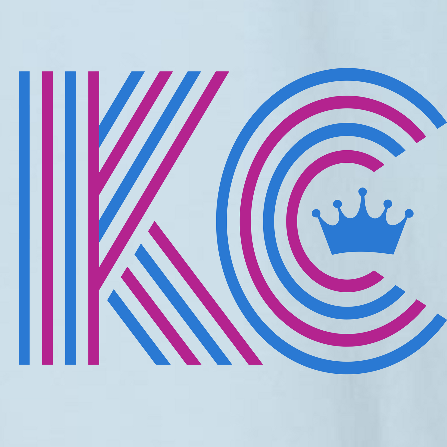 KC Stripes on light blue