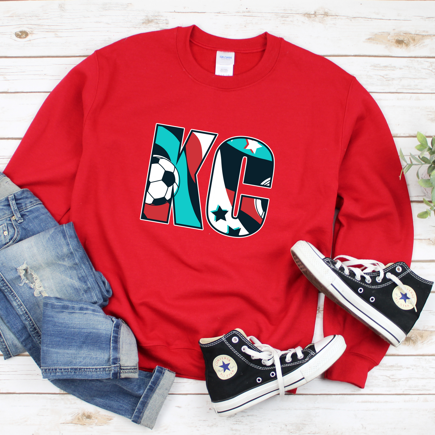 KC Pattern on red