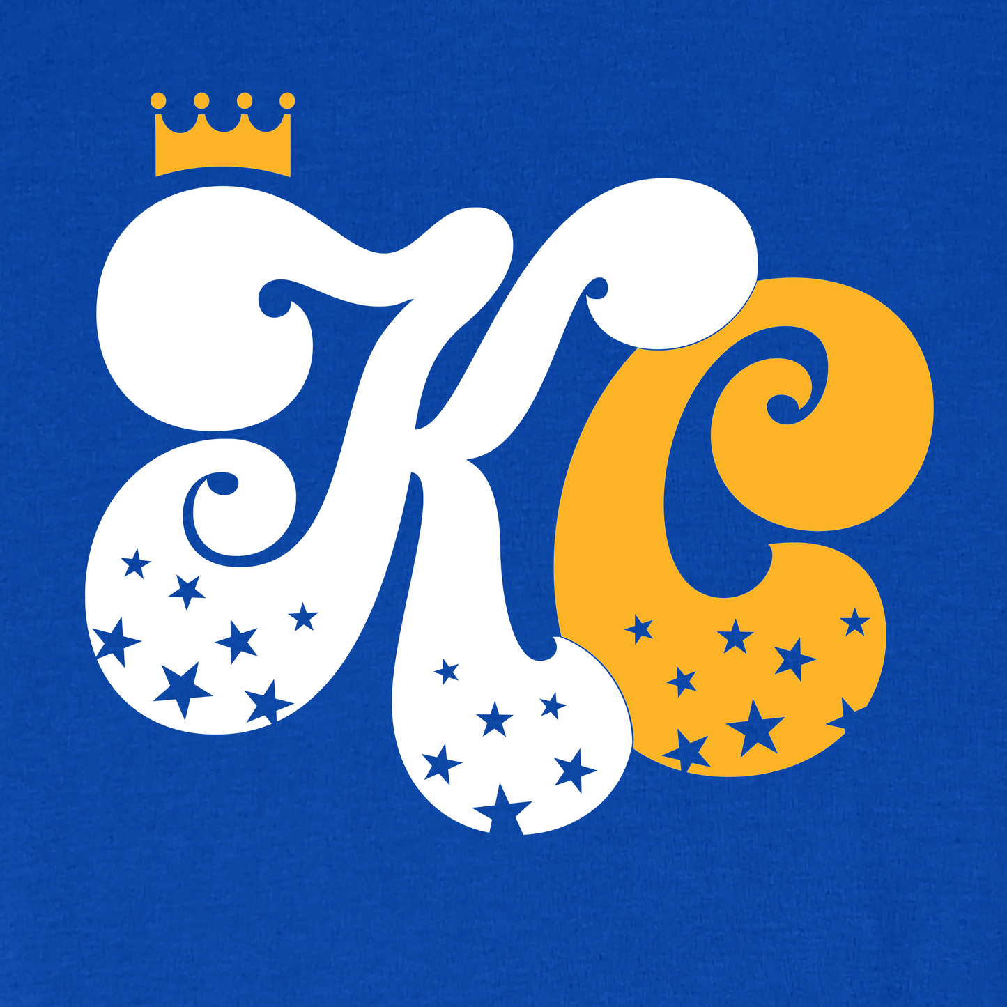 KC Stars and Crown on Royal Blue