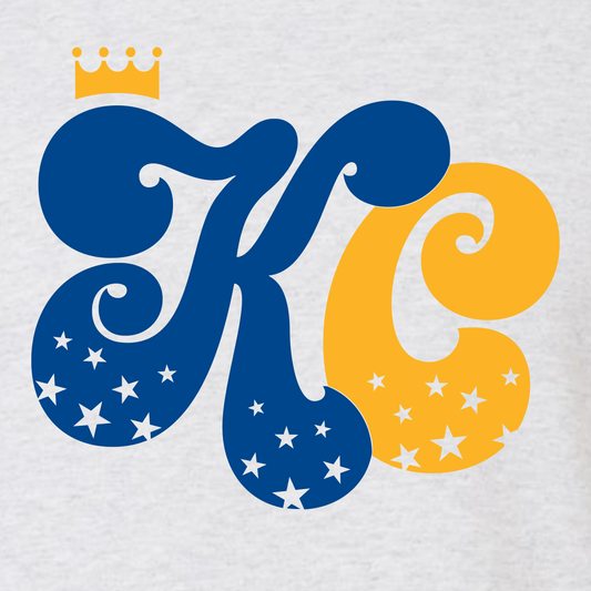 KC Stars and Crown on Ash Gray