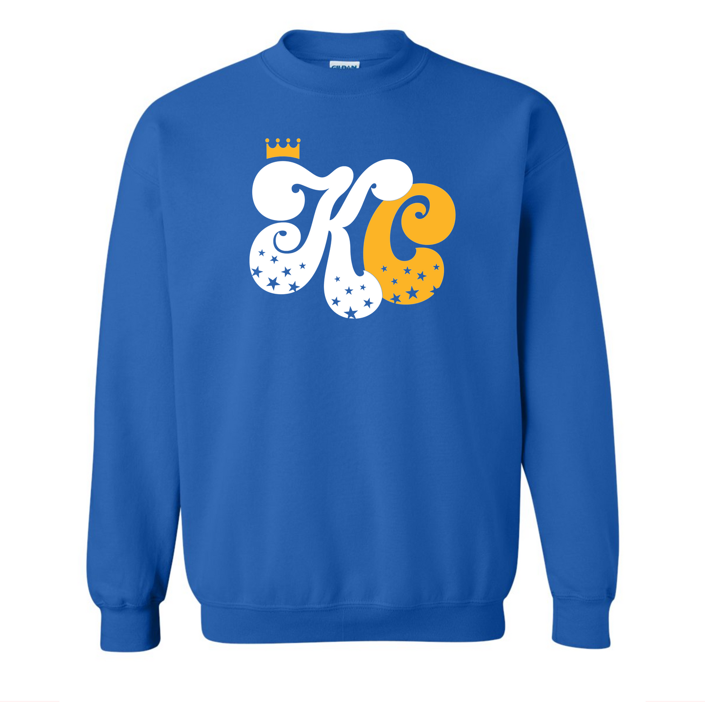 KC Stars and Crown on Royal Blue