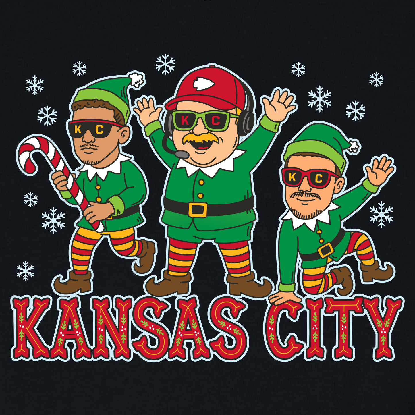 Kansas City team on black