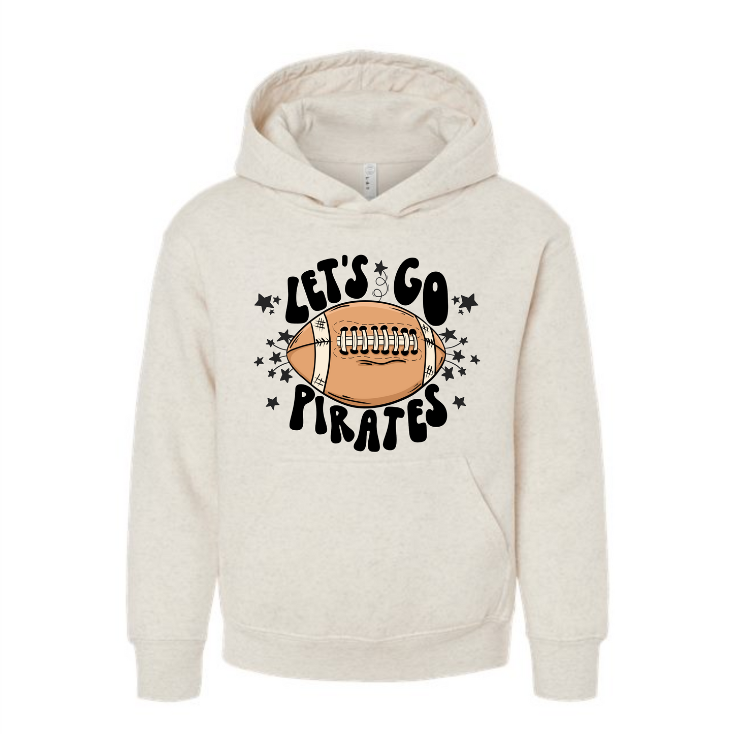 Let's Go Pirates (Adults on sand color, Youth on natural heather- no small youth t-shirts at this time)