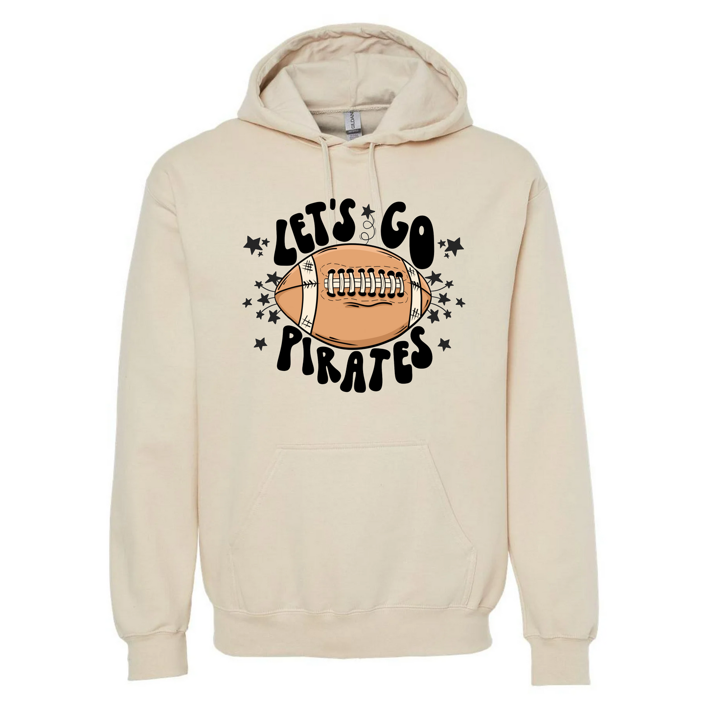 Let's Go Pirates (Adults on sand color, Youth on natural heather- no small youth t-shirts at this time)