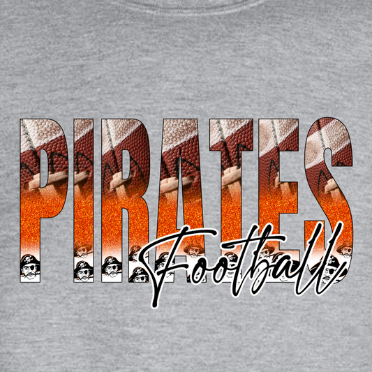 Pirates Football print with faux glitter