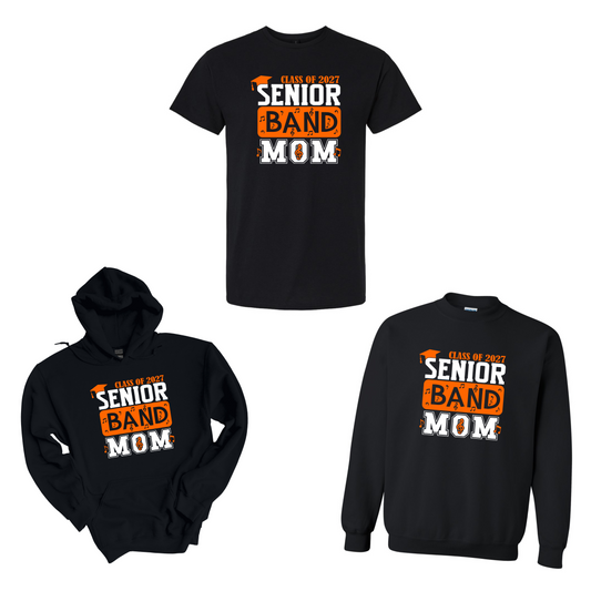 2027 Senior Band Mom on black