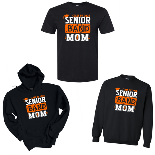 2026 Senior Band Mom on black