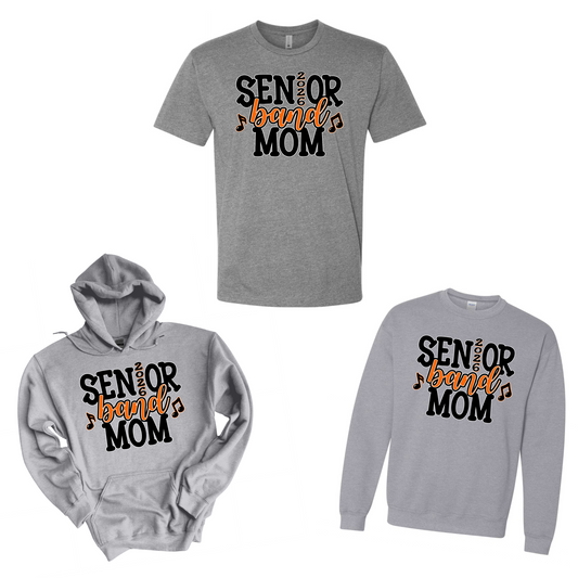 Senior Band Mom 2026 on Gray