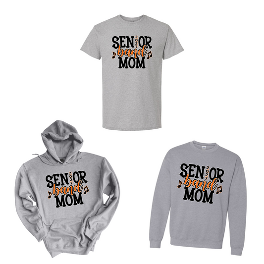 Senior Band Mom 2027 on Sport Gray
