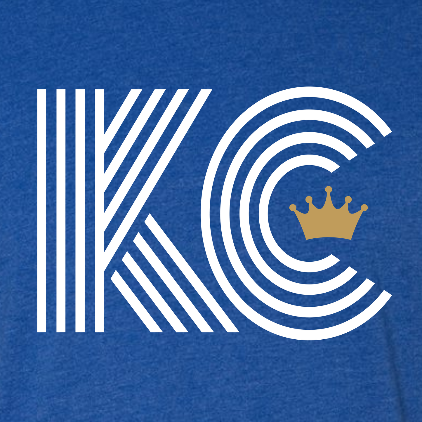 KC with Crown on Royal Blue