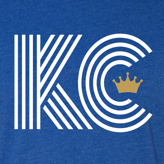 KC with Crown on Royal Blue