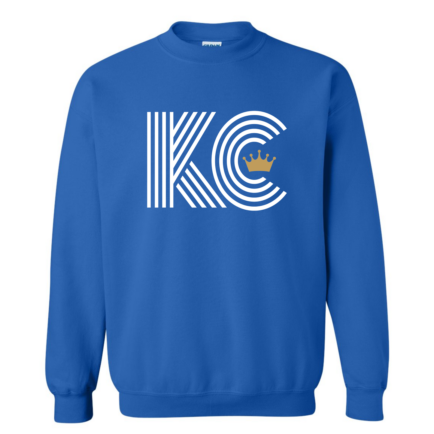KC with Crown on Royal Blue