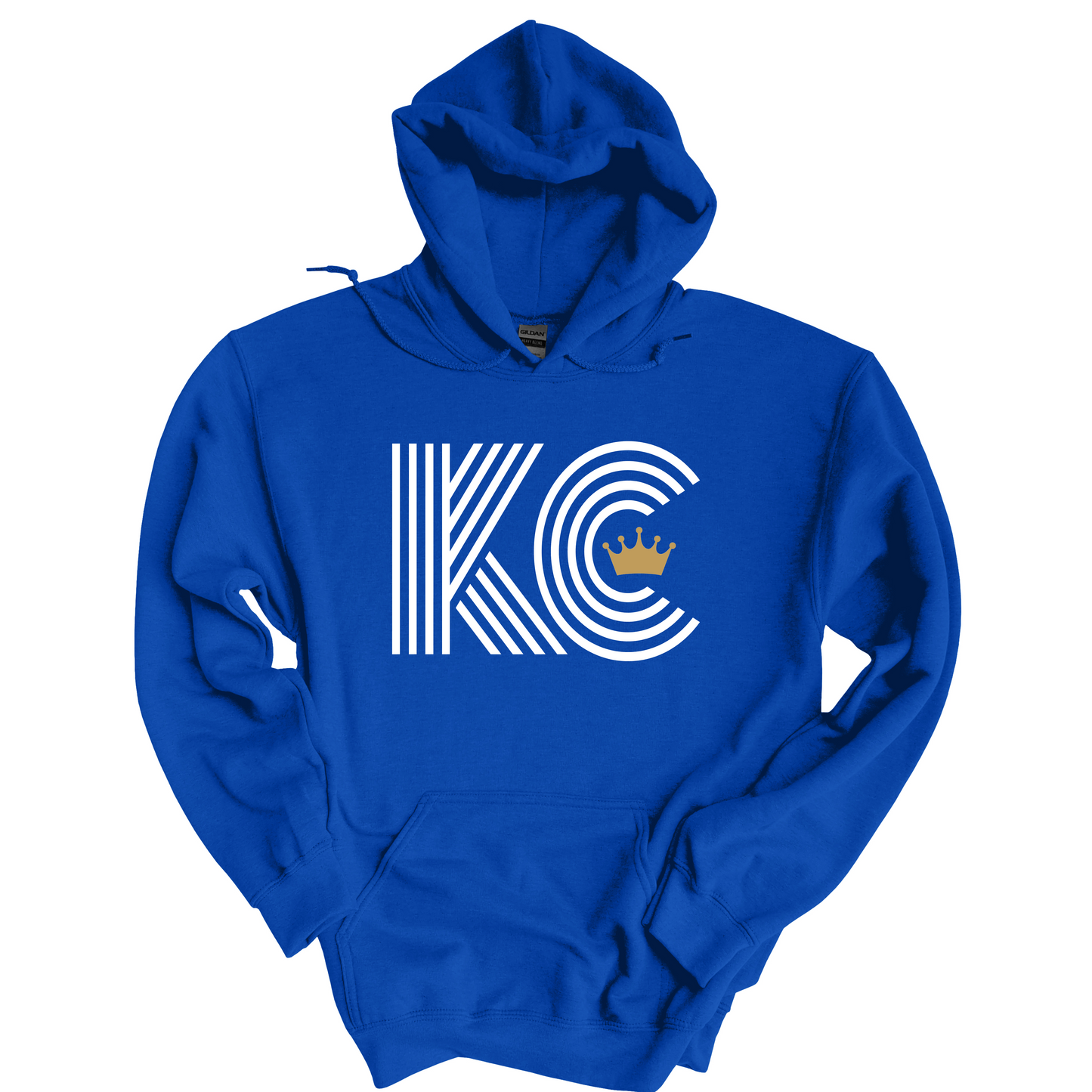 KC with Crown on Royal Blue
