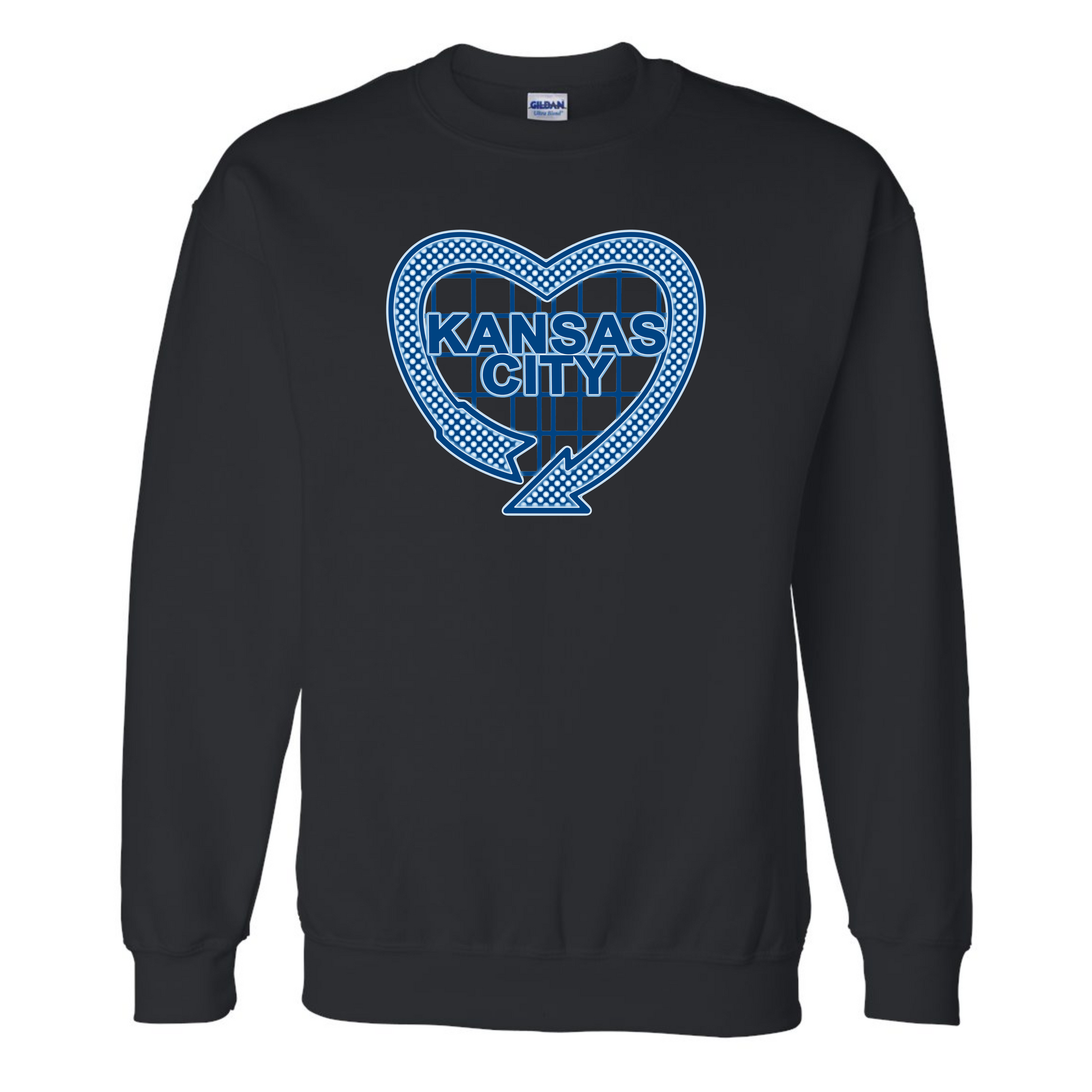 blue heart on black crewneck sweatshirt.png