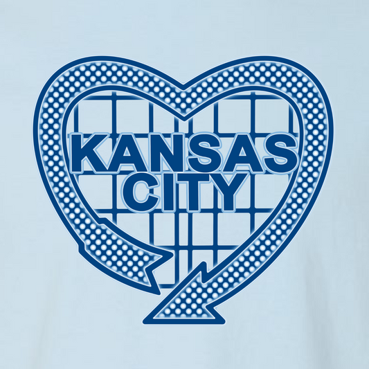 Comfort Colors - Kansas City Blue Heart