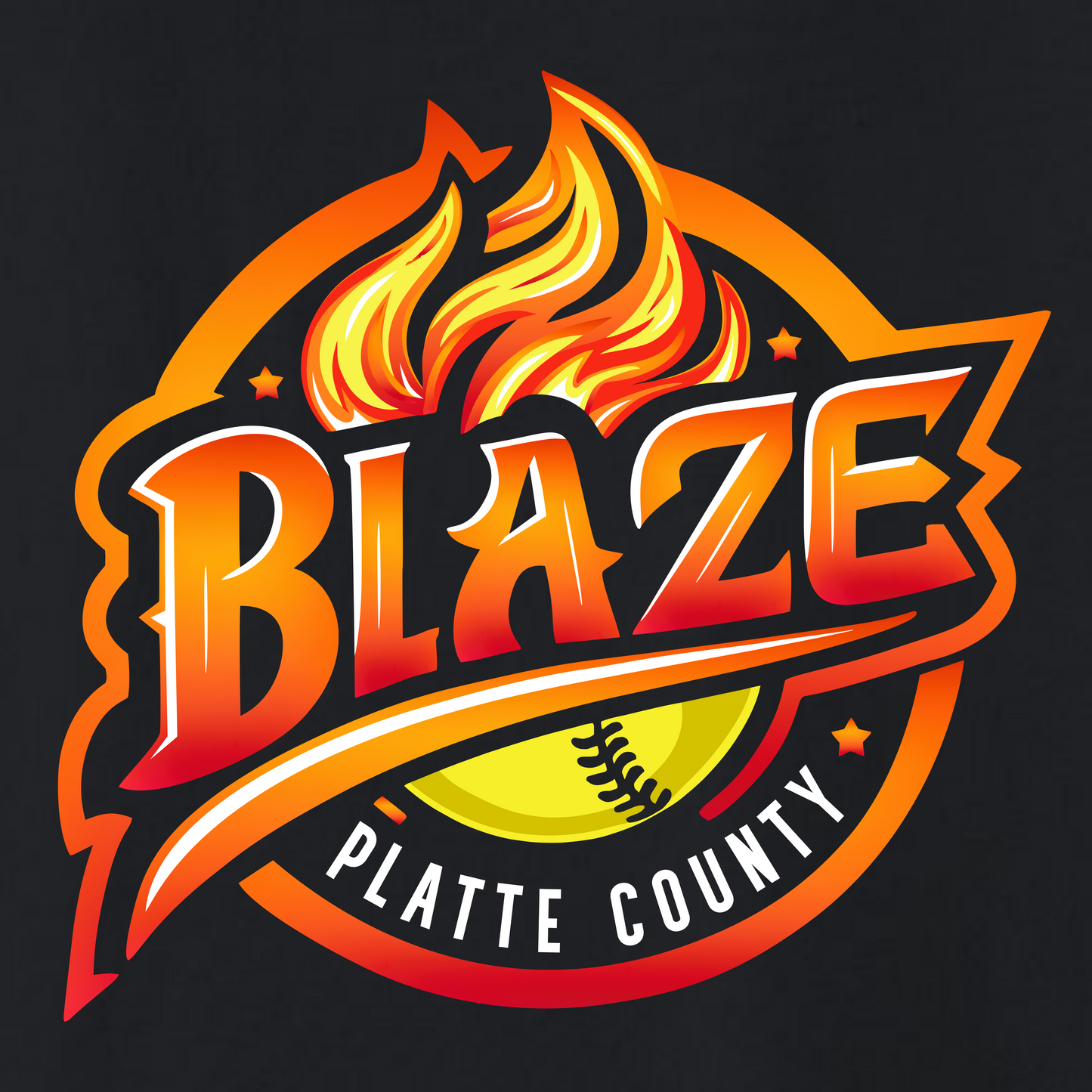Blaze on black