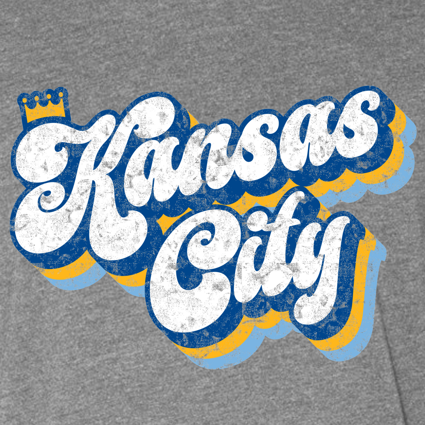 Distressed Kansas City on Gray